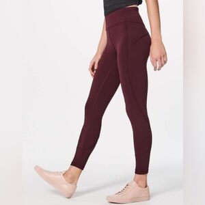 In Movement 7/8 (25”) Tight - size 8, GARNET